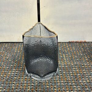 Grey Vase with Gold Trim